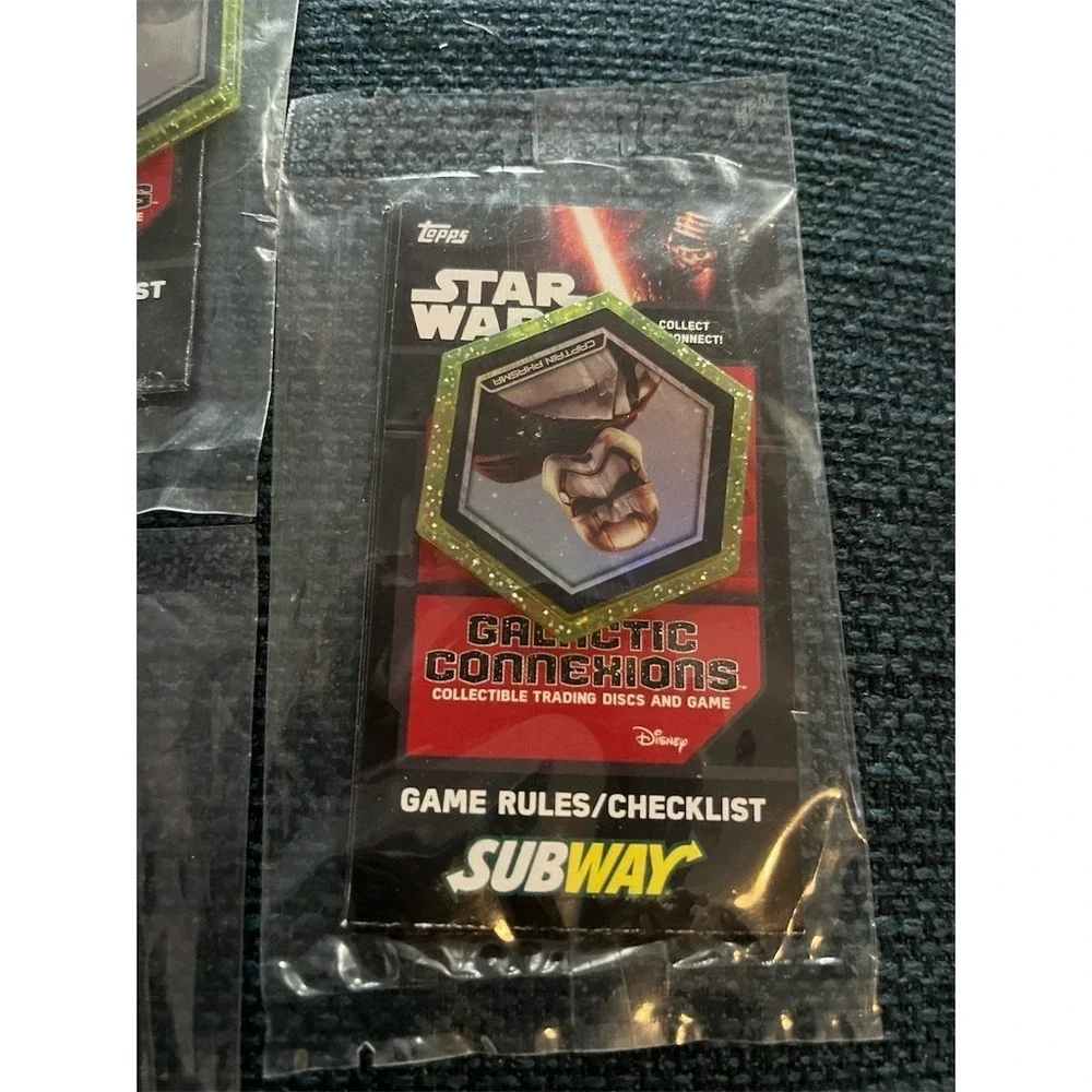 Topps Star Wars Galactic Connexions Subway Promo Disc Lot 5‎ Sealed Packs